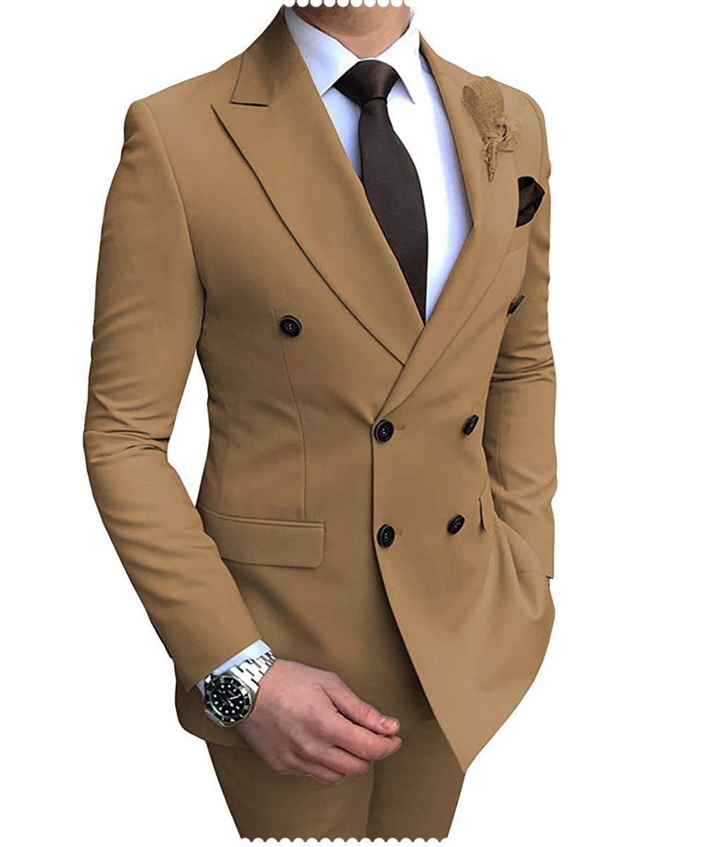 "The Upper Class" Men's Double-Breasted Suit