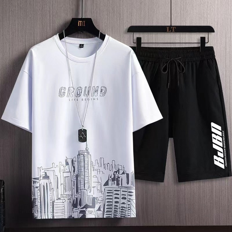 Short-Sleeved T-Shirt and Shorts Set