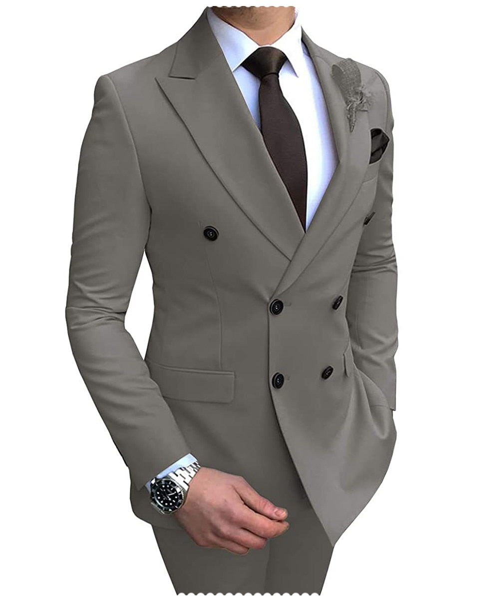 "The Upper Class" Men's Double-Breasted Suit