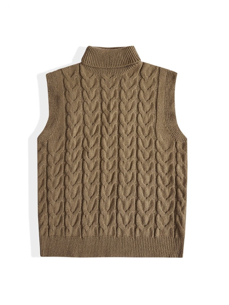 Plus Size Cable Knit Sweater Vest