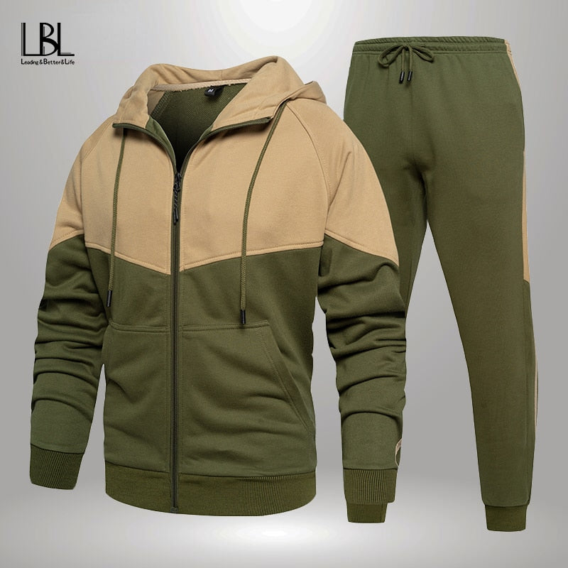 Men's  2-Piece Zippered Hoodies