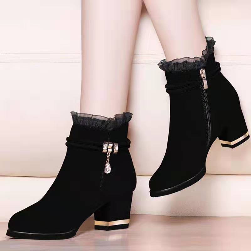 Elegant Ladies-Laced Ankle Boots