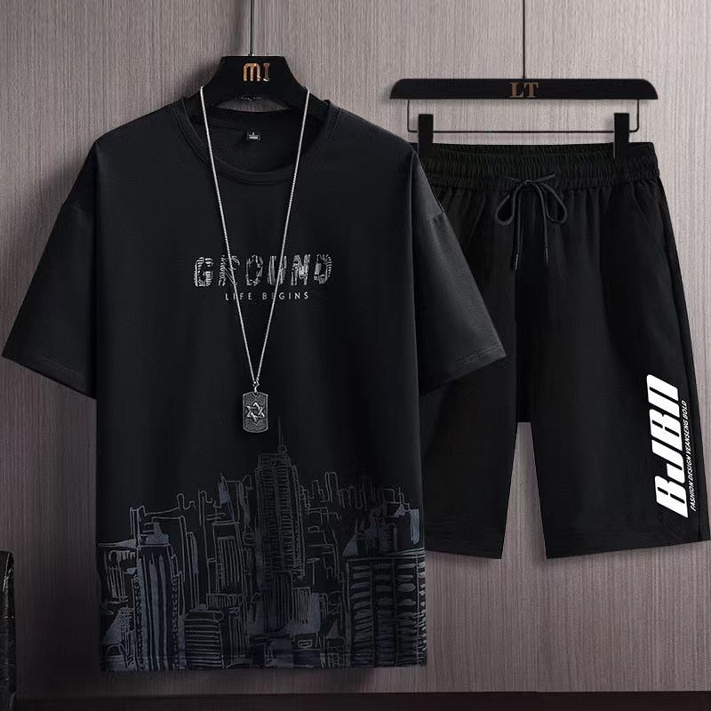 Short-Sleeved T-Shirt and Shorts Set