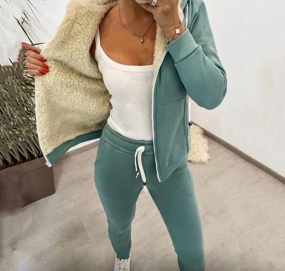 Women's Lambs Wool Jogging Suit