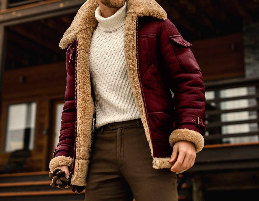 Men's Fleece Fur Bomber