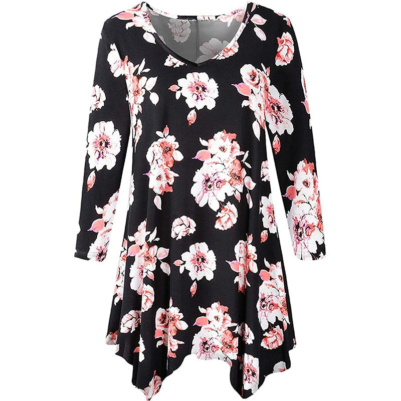 6XL Plus Size Floral Top