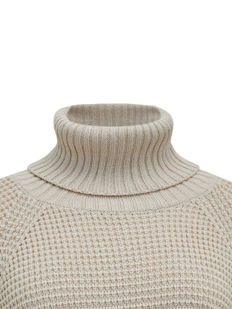 Long Sleeve Khaki Turtleneck