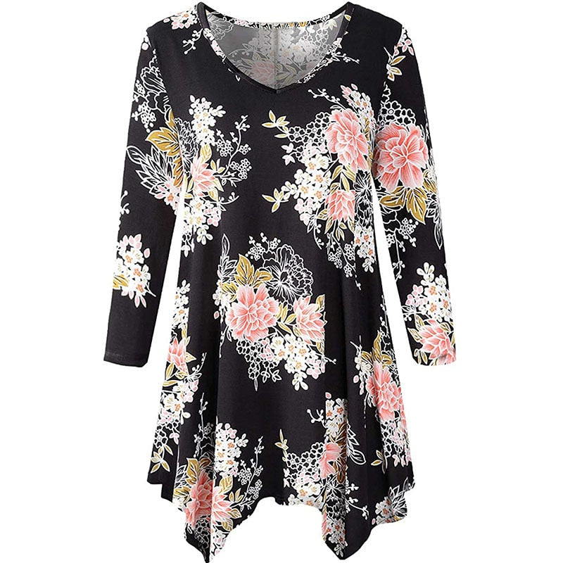 6XL Plus Size Floral Top