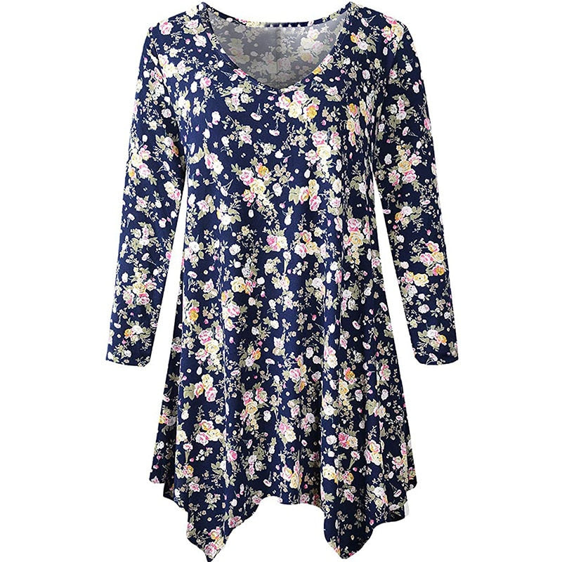 6XL Plus Size Floral Top