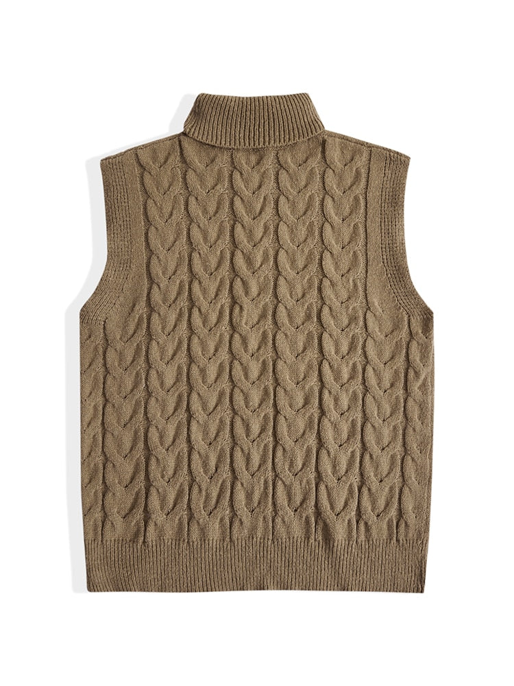 Plus Size Cable Knit Sweater Vest