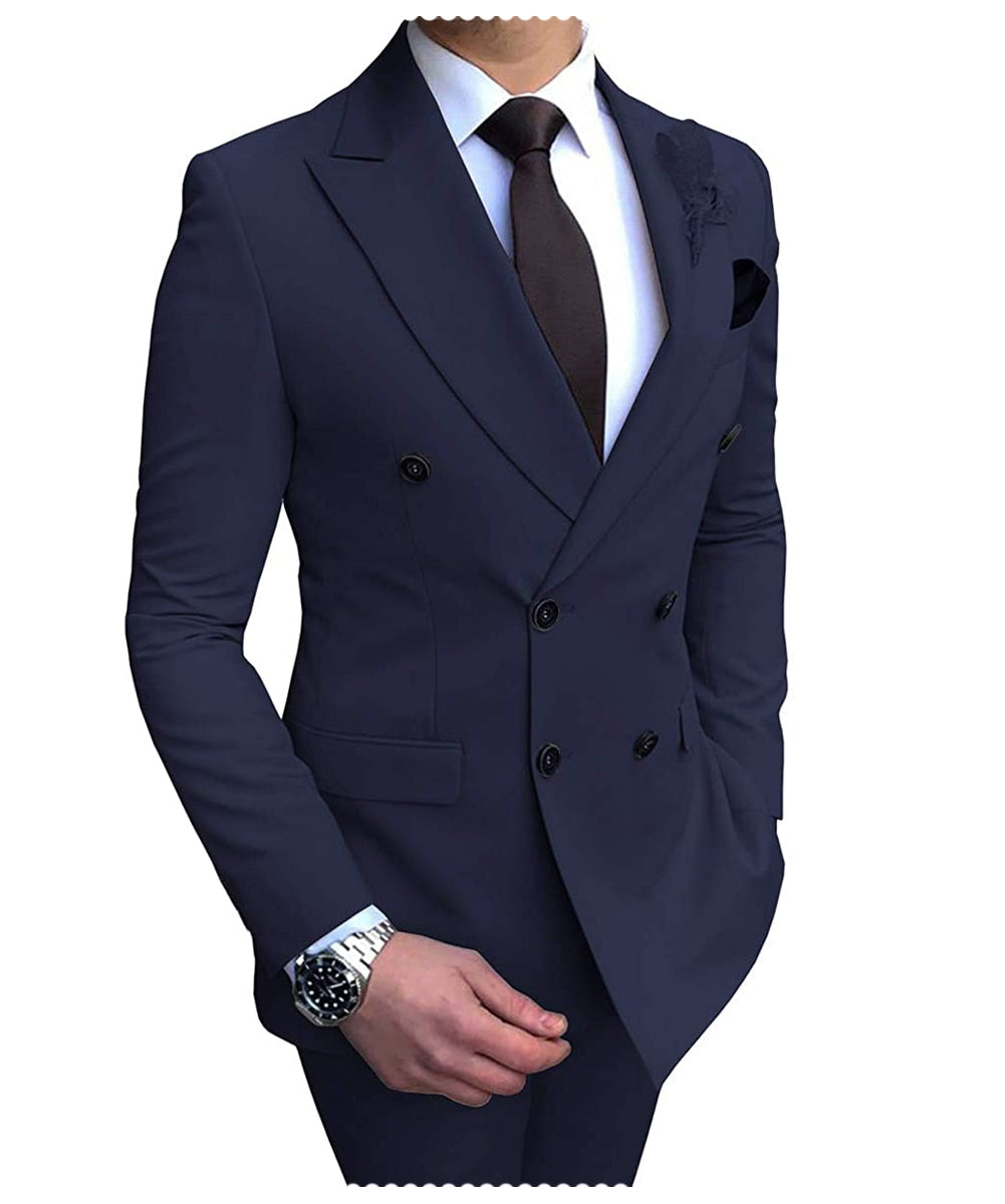 "The Upper Class" Men's Double-Breasted Suit