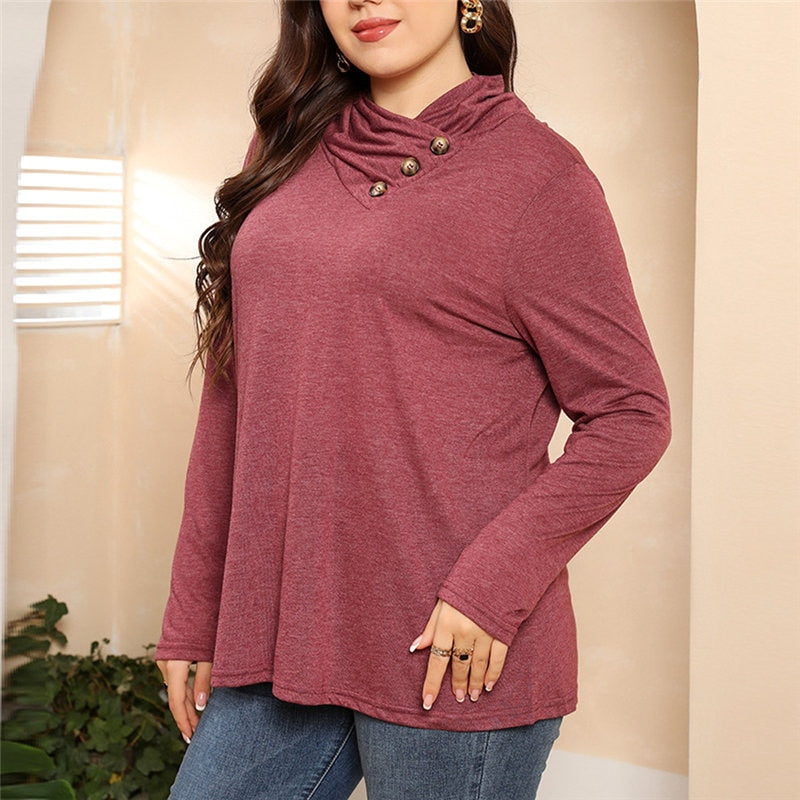 Casual Plus Size Long Sleeve Top