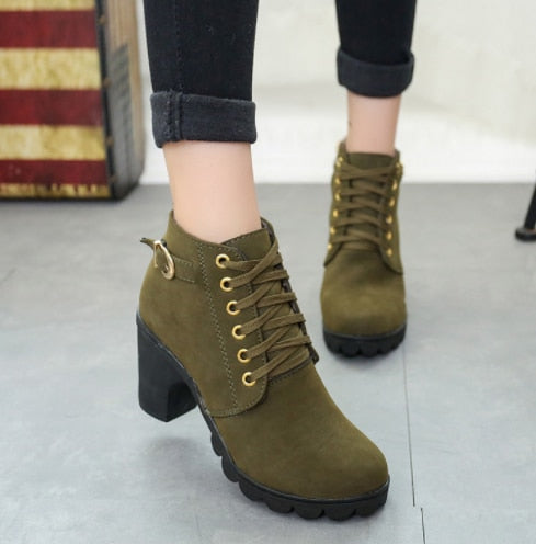 Ladies Suede Ankle Boots