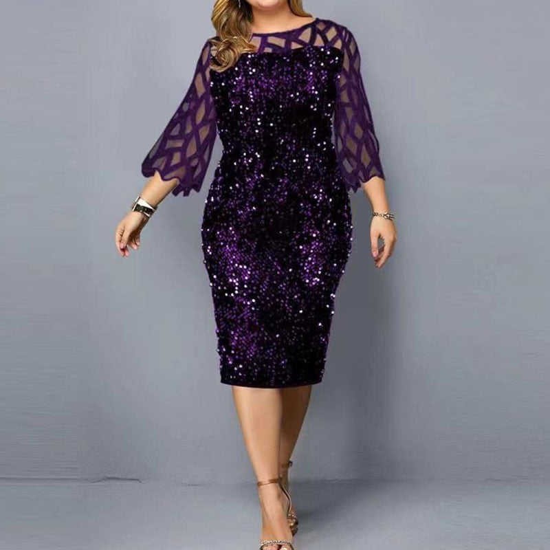 Plus Size Holiday Midi dress