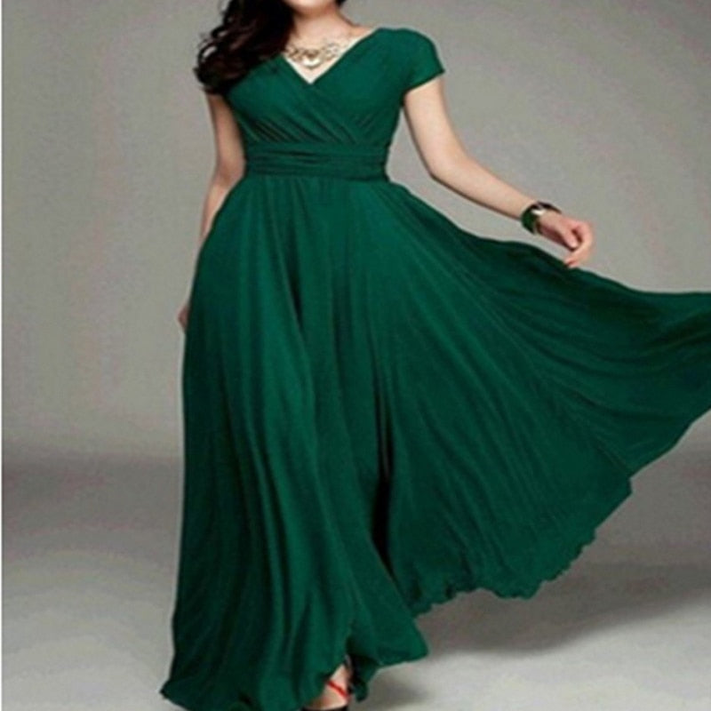 Plus Size Floor-length Elegant Dress