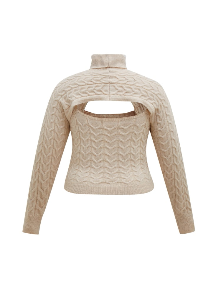 Peek-a-Boo Pullover Turtleneck