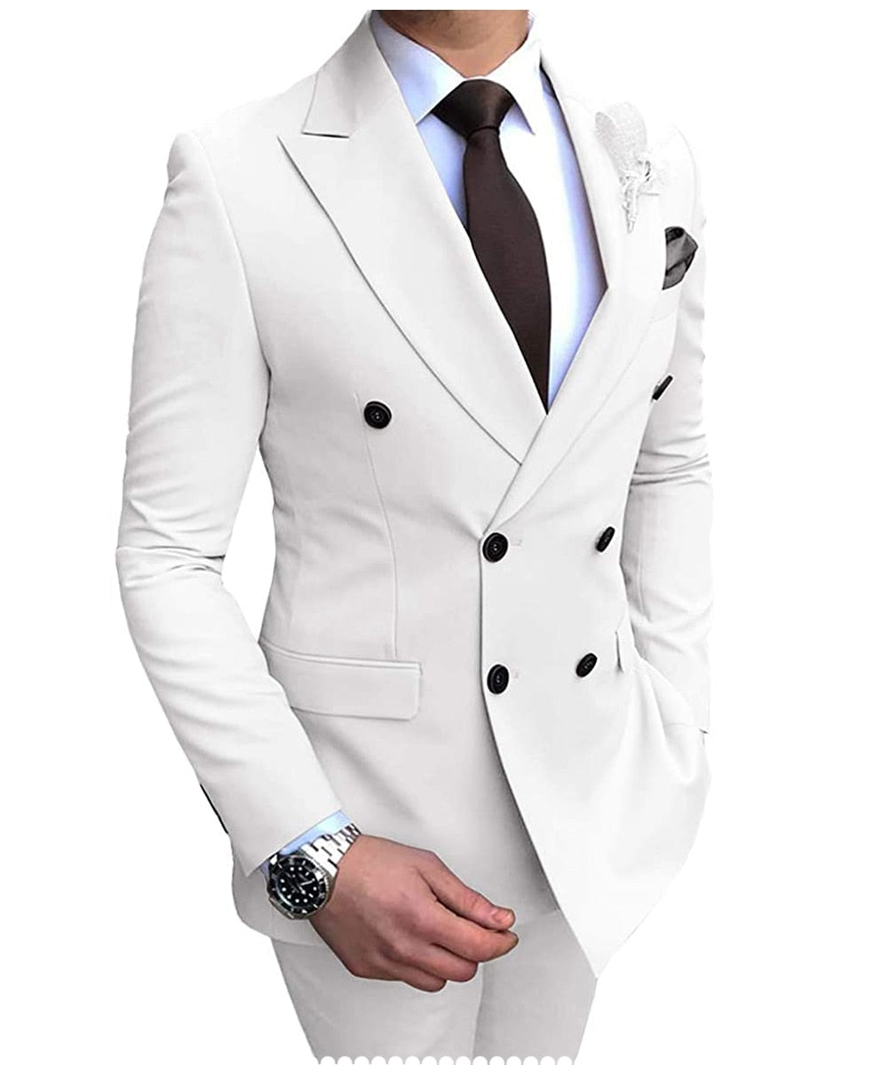 "The Upper Class" Men's Double-Breasted Suit