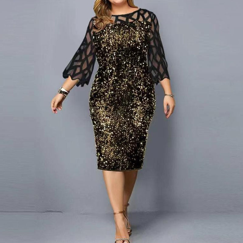 Plus Size Holiday Midi dress