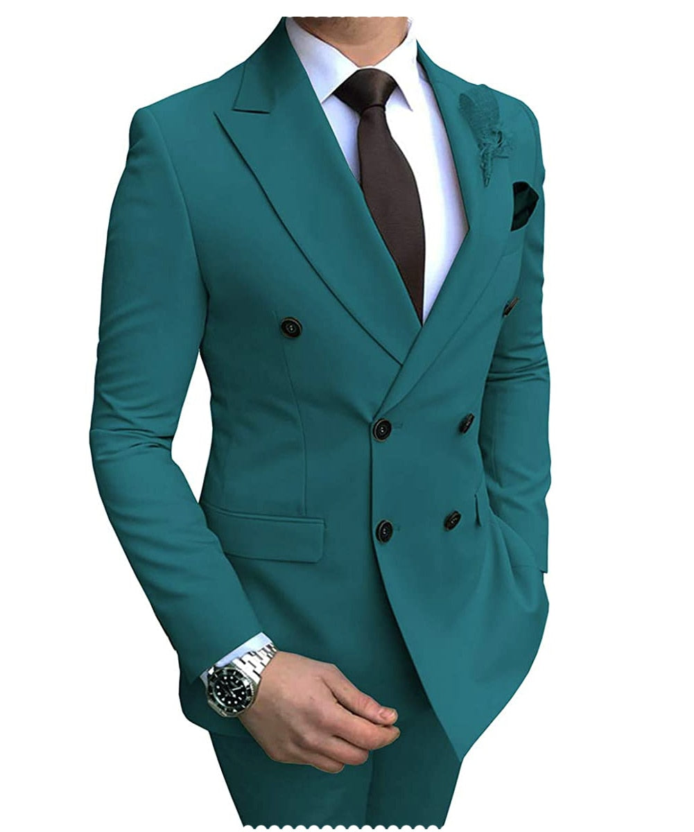 "The Upper Class" Men's Double-Breasted Suit