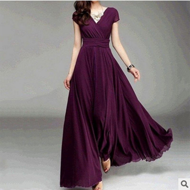 Plus Size Floor-length Elegant Dress