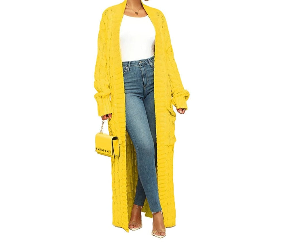 Extra Long Ladies Blanket Cardigan