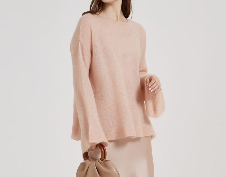 Mohair Knitted Pullover Sweater