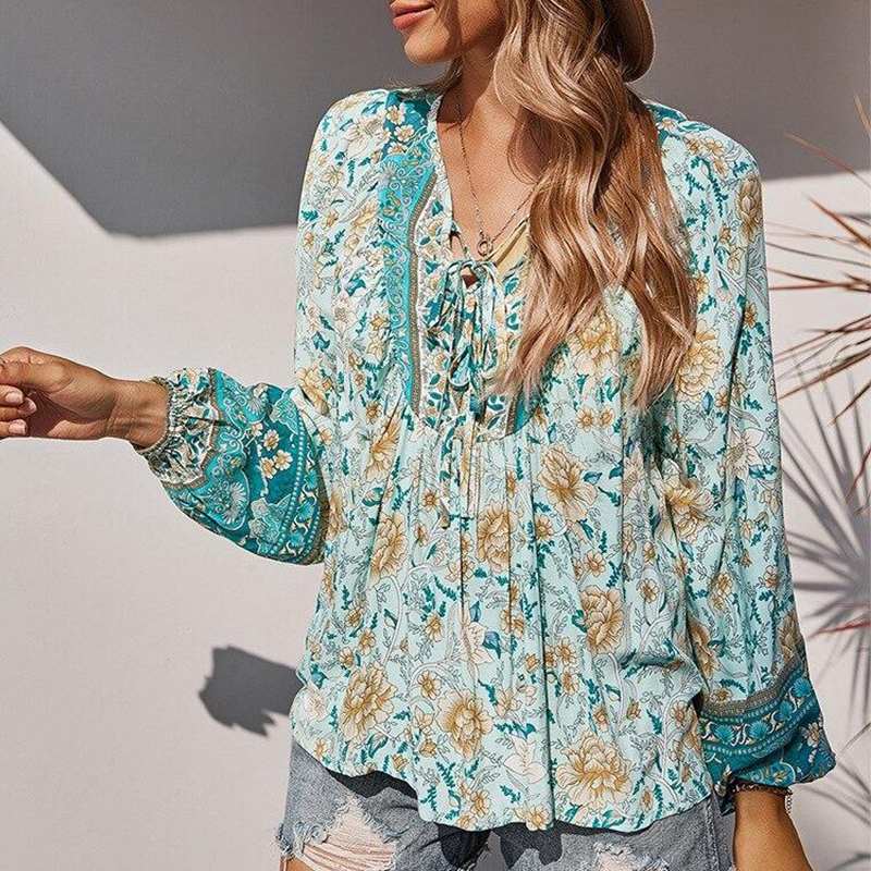 Bohemian Fashion Floral Blouse