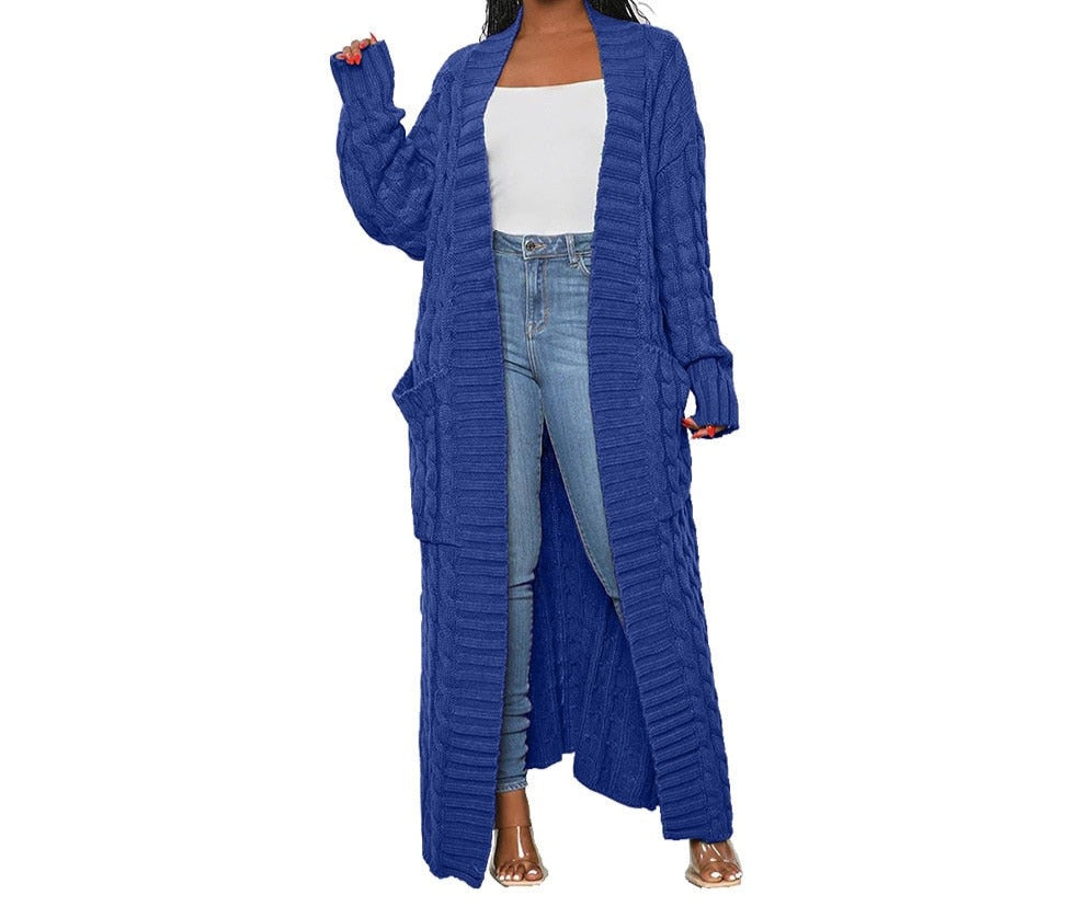 Extra Long Ladies Blanket Cardigan