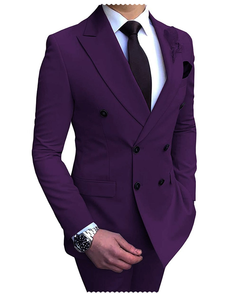 "The Upper Class" Men's Double-Breasted Suit