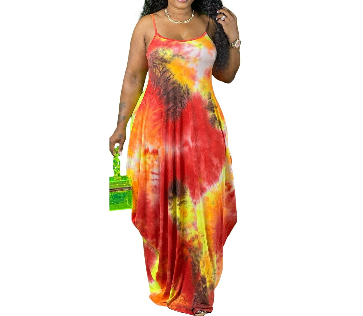 Plus Size Draped Fit  Maxi Dress