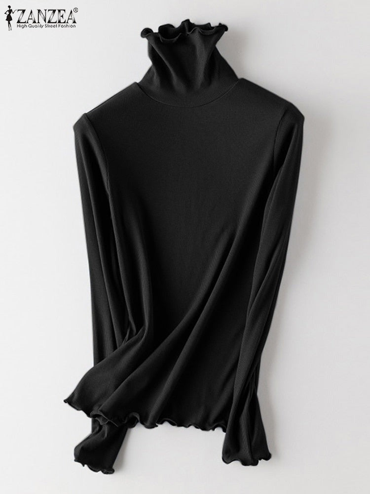 Long Sleeve Autumn Turtleneck Top