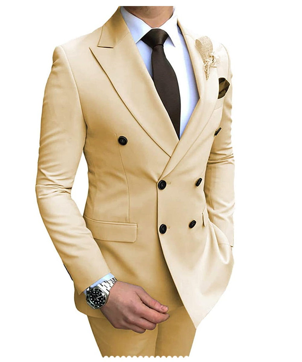 "The Upper Class" Men's Double-Breasted Suit