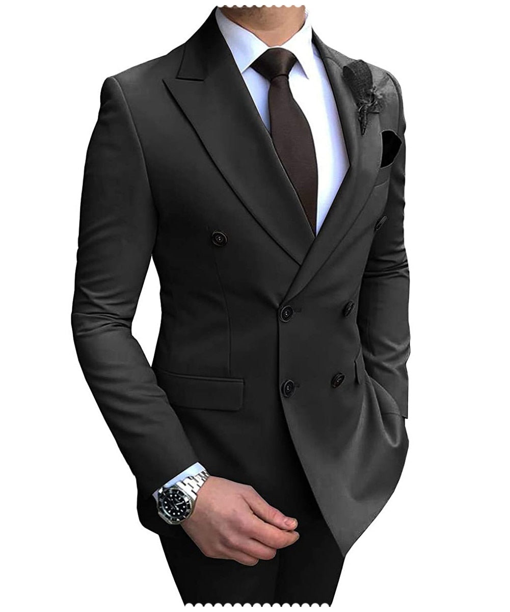 "The Upper Class" Men's Double-Breasted Suit