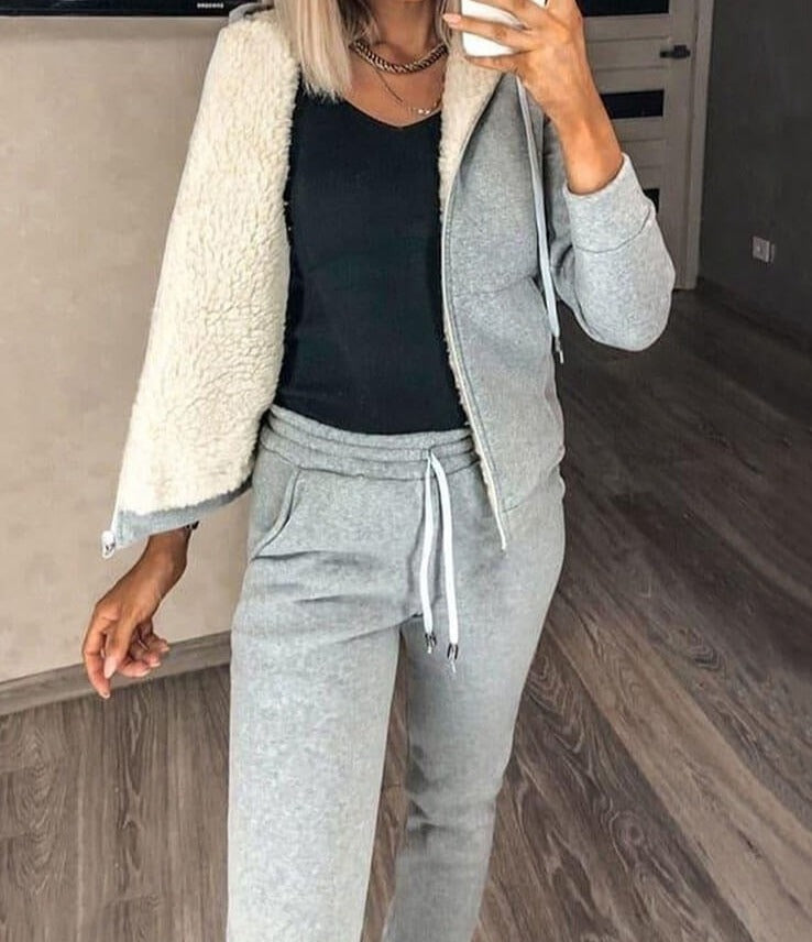 Women's Lambs Wool Jogging Suit