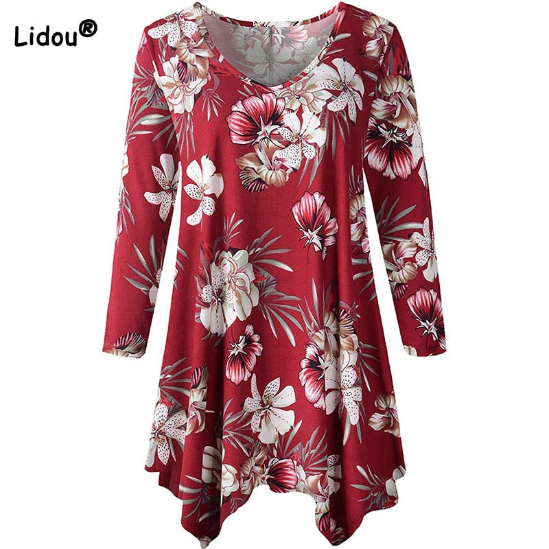 6XL Plus Size Floral Top