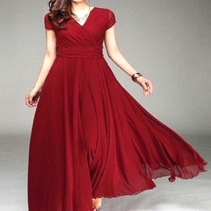 Plus Size Floor-length Elegant Dress