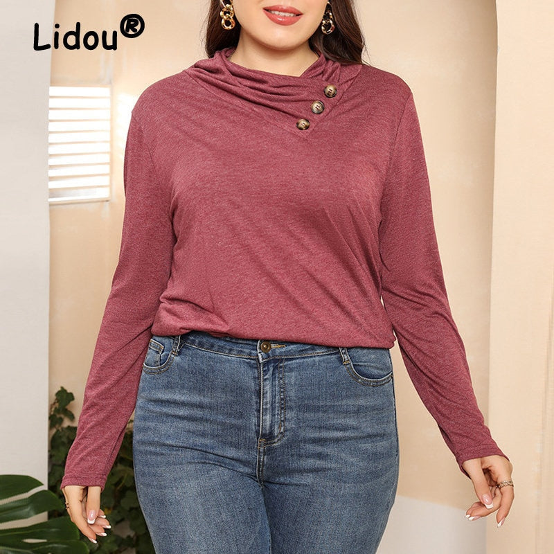 Casual Plus Size Long Sleeve Top