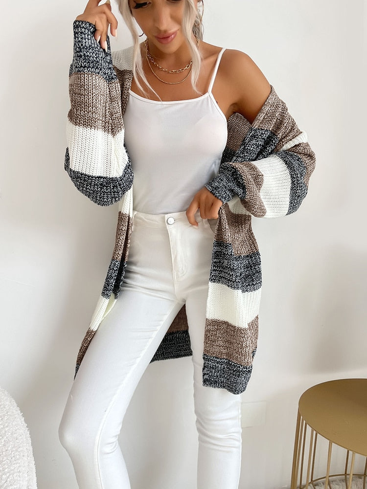 Long Sleeve Knitted Cardigan