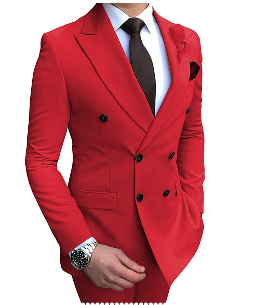 "The Upper Class" Men's Double-Breasted Suit