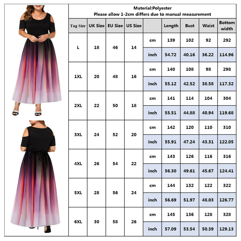 Plus Sizes Off Shoulder Maxi