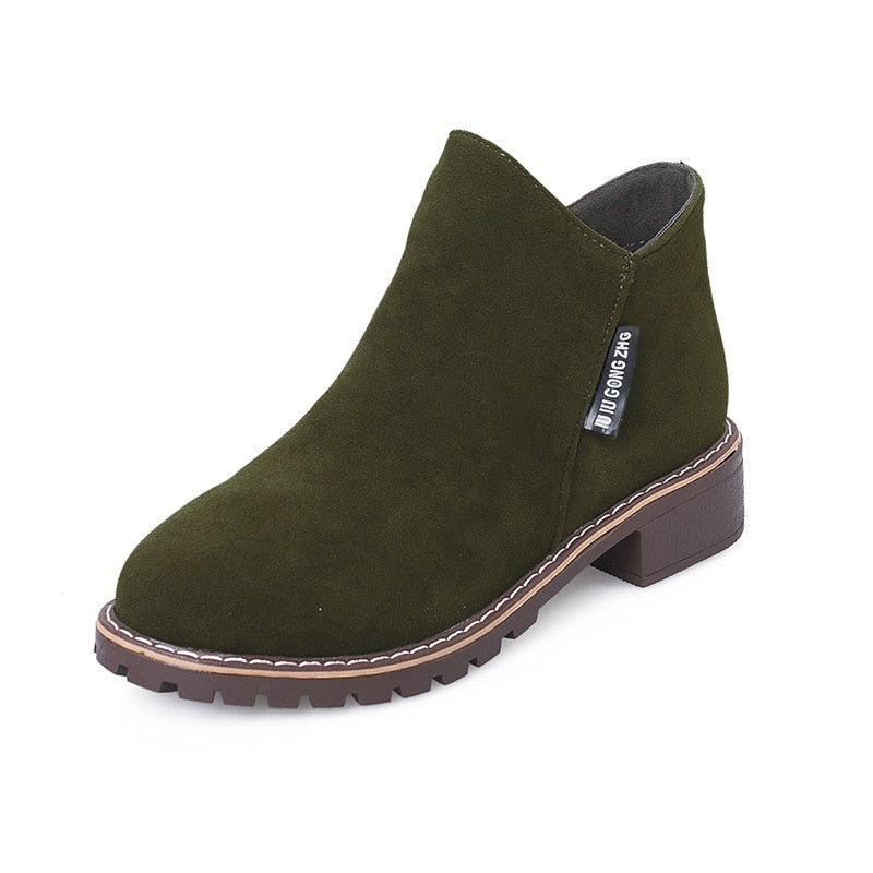 Ladies Suede Ankle Boots