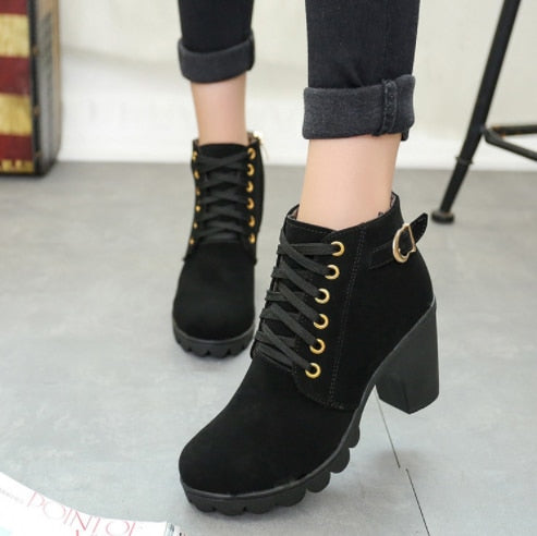 Ladies Suede Ankle Boots