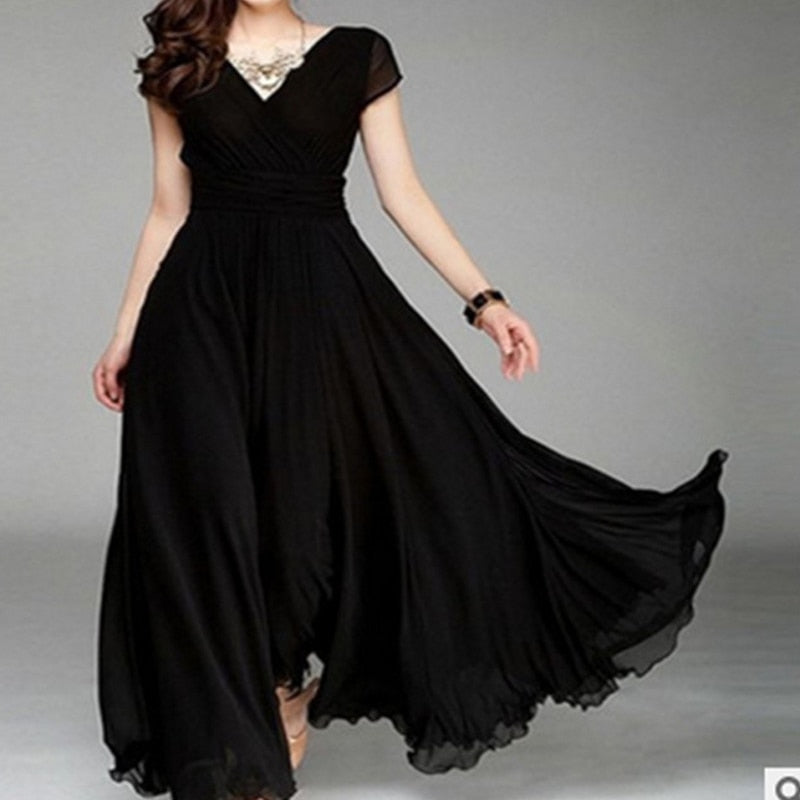 Plus Size Floor-length Elegant Dress