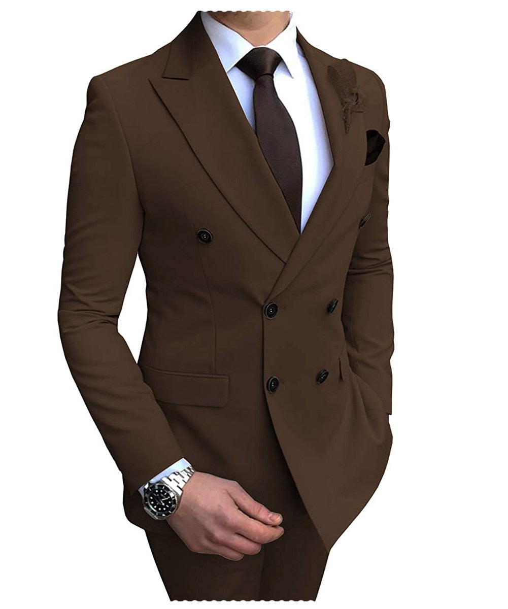 "The Upper Class" Men's Double-Breasted Suit