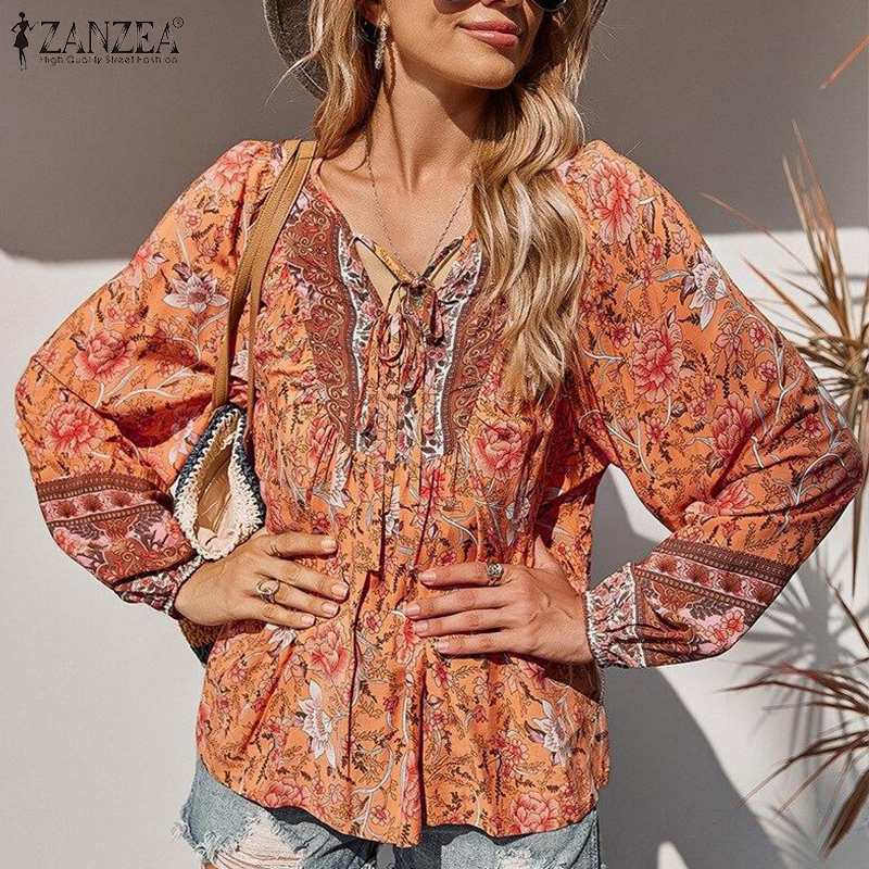 Bohemian Floral Print Blouse