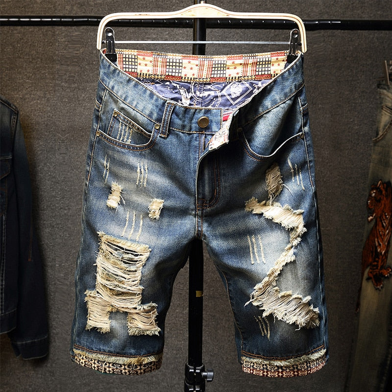 ***New*** Men's Vintage Ripped Bermuda Shorts