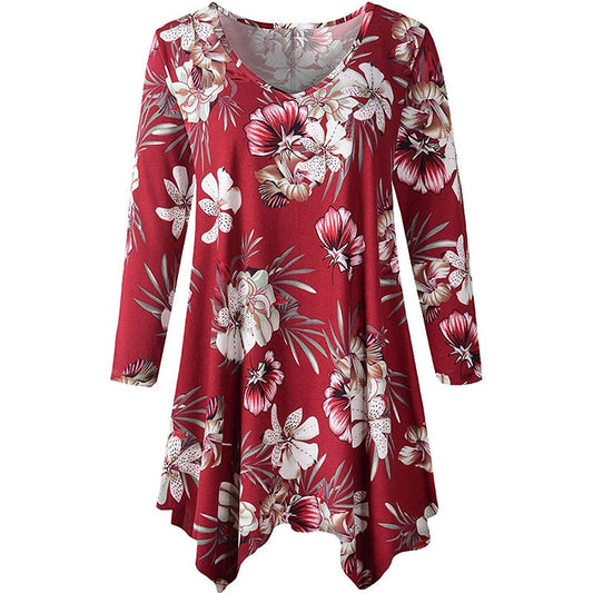 6XL Plus Size Floral Top