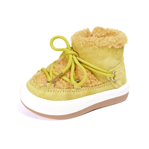 Rubber Sole Plush Baby Boots