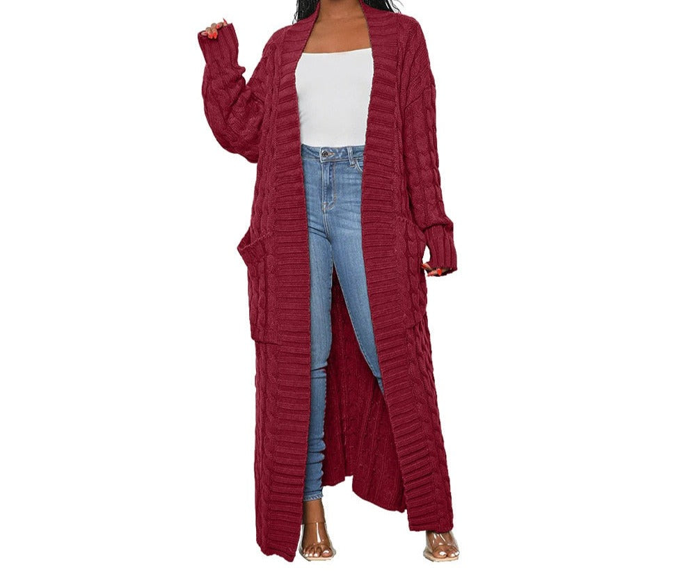 Extra Long Ladies Blanket Cardigan