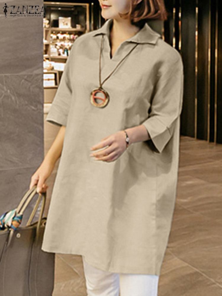 Elegant Oversized V-Neck Tunic